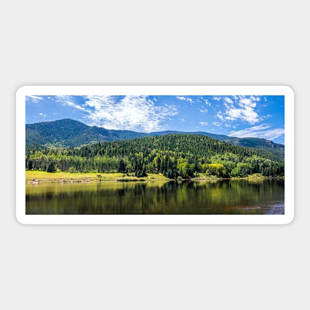 Lake Isabel Colorado Panorama Sticker by Debra Martz